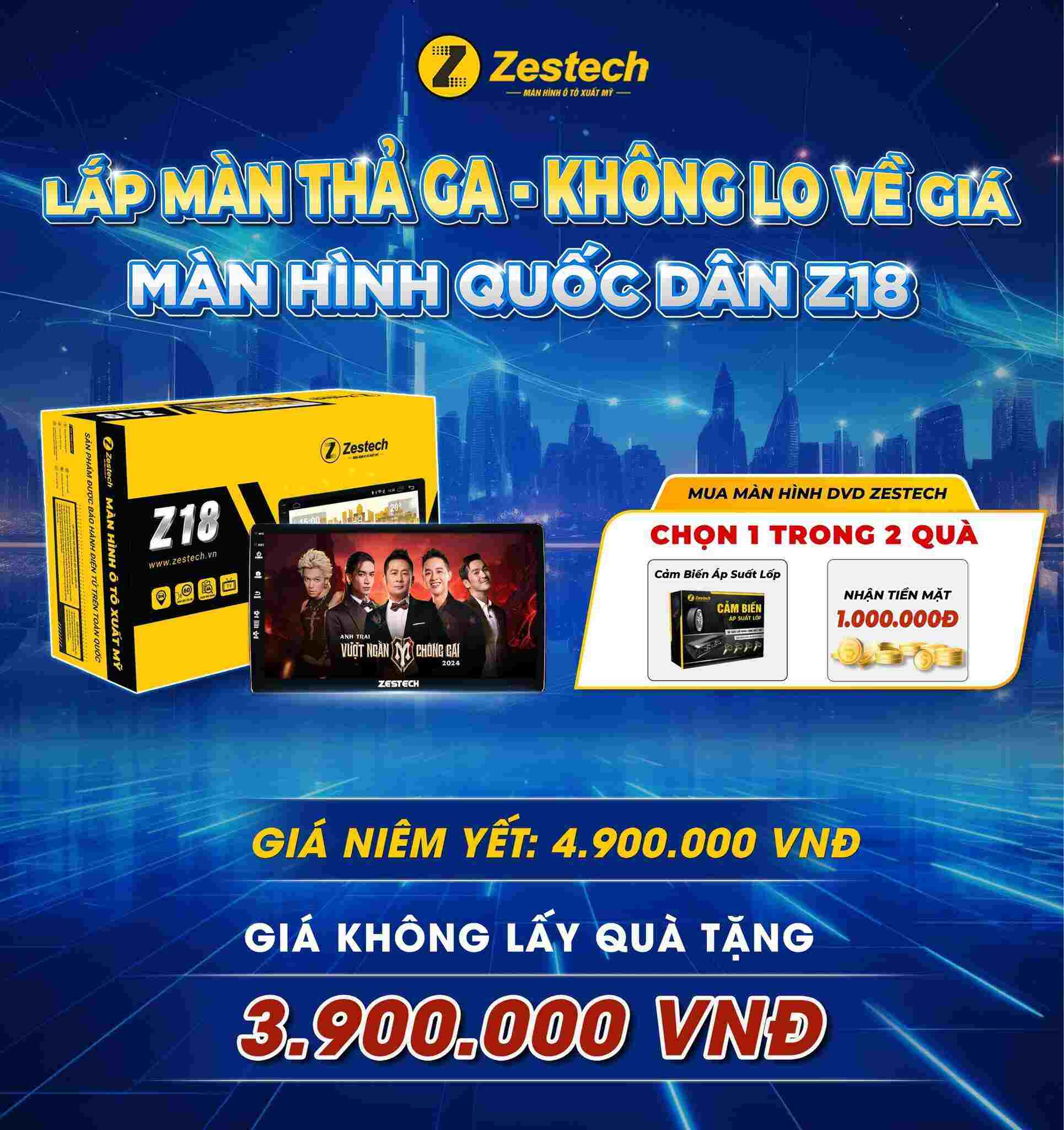 MUA MÀN ZESTECH THẢ GA QUÀ TẶNG